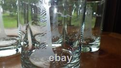 Lighthouse Whiskey Glasses Nautical Themed Double Old fashioned tumblers 4 11oz