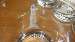 Lighthouse Whiskey Glasses Nautical Themed Double Old fashioned tumblers 4 11oz