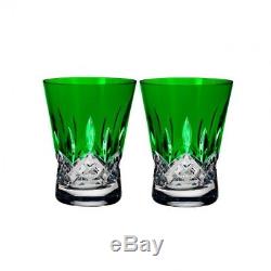 Lismore Pops Emerald Double Old Fashioned Pair #40019538 Brand New