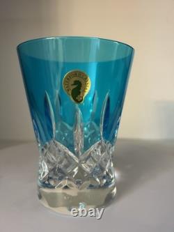 Lismore Pops Waterford Crystal Double Old Fashioned Glasses Color Aqua