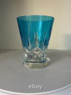Lismore Pops Waterford Crystal Double Old Fashioned Glasses Color Aqua