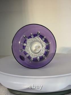 Lismore Pops Waterford Crystal Double Old Fashioned Glasses Color Purple