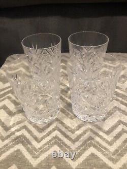 Lot 4 Waterford Crystal Double Old Fashioned Glasses 4 1/4 Tall Huntley
