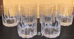 Lot/6 MIKASA FLAME D'AMORE CRYSTAL Executive Double Old Fashioned Glasses 4 1/4