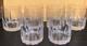 Lot/6 MIKASA FLAME D'AMORE CRYSTAL Executive Double Old Fashioned Glasses 4 1/4