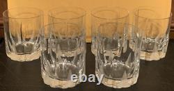 Lot/6 MIKASA FLAME D'AMORE CRYSTAL Executive Double Old Fashioned Glasses 4 1/4