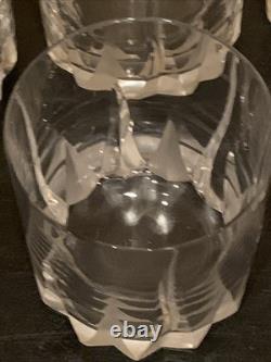 Lot/6 MIKASA FLAME D'AMORE CRYSTAL Executive Double Old Fashioned Glasses 4 1/4