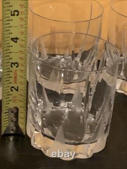 Lot/6 MIKASA FLAME D'AMORE CRYSTAL Executive Double Old Fashioned Glasses 4 1/4