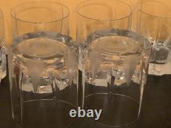 Lot/6 MIKASA FLAME D'AMORE CRYSTAL Executive Double Old Fashioned Glasses 4 1/4