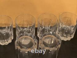 Lot/6 MIKASA FLAME D'AMORE CRYSTAL Executive Double Old Fashioned Glasses 4 1/4