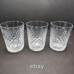 Lot Of 3 Waterford ALANA 12 oz DOUBLE OLD FASHIONED Crystal MADE IN IRELAND