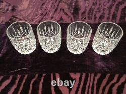Lot Of 4 Gorham Crystal Lady Anne Double Old Fashioned Lowball 4 Glasses