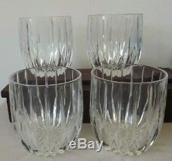 Lot Of 4 Mikasa Park Lane Executive Dof Double Old Fashioned Tumblers Crystal