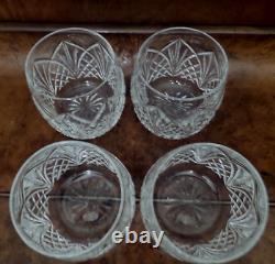 Lot Of 4 Waterford Crystal Waterville Barrel Shape Double Old Fashioned Mint