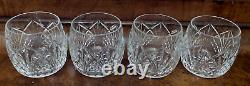 Lot Of 4 Waterford Crystal Waterville Barrel Shape Double Old Fashioned Mint
