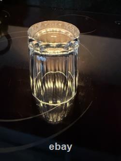 Lot Of 5 Lead Cut Crystal Whisky Glasses Double Old Fashioned Monaco Pattern