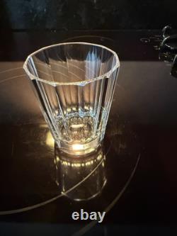 Lot Of 5 Lead Cut Crystal Whisky Glasses Double Old Fashioned Monaco Pattern