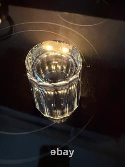 Lot Of 5 Lead Cut Crystal Whisky Glasses Double Old Fashioned Monaco Pattern