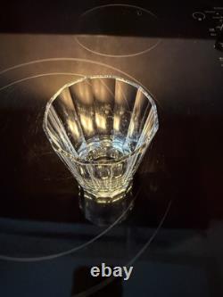 Lot Of 5 Lead Cut Crystal Whisky Glasses Double Old Fashioned Monaco Pattern