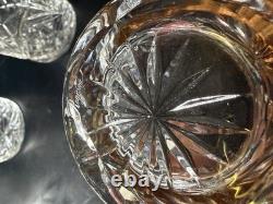 Lot Of 5 Rogaska Richmond Double Old Fashioned Glasses With Gold Rims