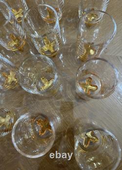 Lot Set Of 16 Shannon ODYSSEY By Godinger Handmade Double Old Fashioned Glasses