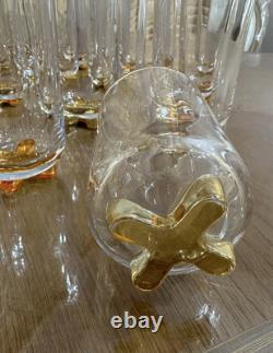 Lot Set Of 16 Shannon ODYSSEY By Godinger Handmade Double Old Fashioned Glasses