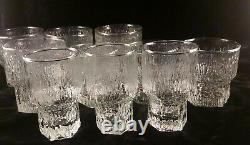 Lot of 10 LITTALA ASLAK Vintage Bar Glasses Tapio Wirkkalla Finland Melted Ice