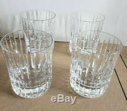 Lot of 4 Baccarat France Crystal HARMONIE Double Old Fashioned Tumblers Glasses