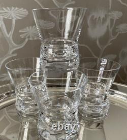 Lot of 4 Mikasa Piedmont Crystal Double Old Fashioned Glasses Good Condition