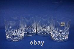 Lot of 4 Miller Rogaska SOHO Double Old Fashioned Tumblers Vertical Cuts