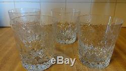 Lot of Four Rogaska Gallia Crystal Double Old Fashioned Tumblers