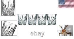 Luxury Lead-Free Crystalline Double Old Fashioned Glasses 11 oz Set of 4
