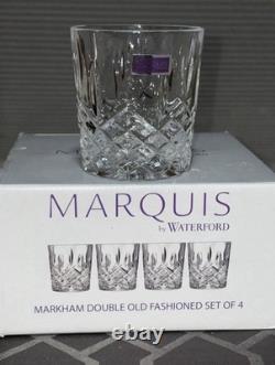 MARQUIS BY WATERFORD MARKHAM DOUBLE OLD FASHIONED GLASSES 10 oz SET OF 4 NEW