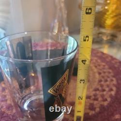 MCM Vintage Cera Double Old Fashioned Glasses Chicago Showmanship Station Gold