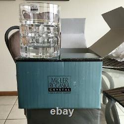 MIB NIB NEW Rogaska Crystal Emerald Double Old Fashioned Glasses Tumblers Set 4