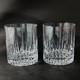 MIKASA ARCTIC LIGHTS DBL OLD FASHIONED GLASSES, Cut Lead Crystal, 3 7/8, 2PCS