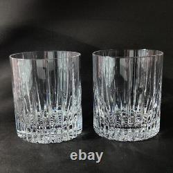 MIKASA ARCTIC LIGHTS DBL OLD FASHIONED GLASSES, Cut Lead Crystal, 3 7/8, 2PCS