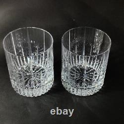 MIKASA ARCTIC LIGHTS DBL OLD FASHIONED GLASSES, Cut Lead Crystal, 3 7/8, 2PCS