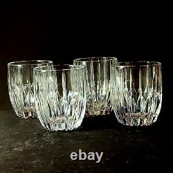 MIKASA PARK LANE DOUBLE OLD FASHIONED GLASSES, Cut Lead Crystal, GERMANY, 4PCS