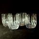 MIKASA PARK LANE DOUBLE OLD FASHIONED GLASSES, Cut Lead Crystal, GERMANY, 4PCS