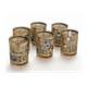 MINT Set of 6 Vintage CERA 22k Gold World Map Double Old Fashioned Glasses