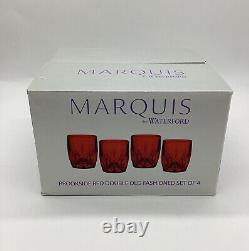 MarquisBy WaterfordBrookside Red Double Old Fashioned Drink Glasses Set of 4