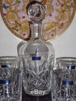 Marquis By Waterford Brookside Decanter And 4 Double Old Fashioned Glasses