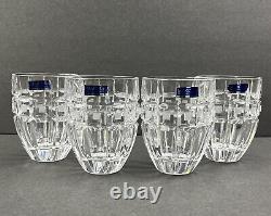 Marquis Waterford Low Ball Glasses Double Old Fashioned QUADRATA Crystal Set 4