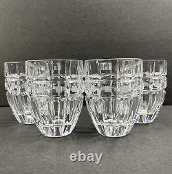 Marquis Waterford Low Ball Glasses Double Old Fashioned QUADRATA Crystal Set 4