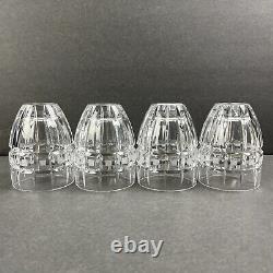 Marquis Waterford Low Ball Glasses Double Old Fashioned QUADRATA Crystal Set 4