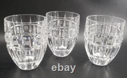 Marquis Waterford Quadrata Crystal Double Old Fashioned Glasses set of 3