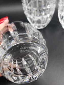 Marquis Waterford Quadrata Crystal Double Old Fashioned Glasses set of 3
