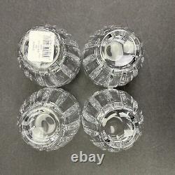 Marquis Waterford Quadrata Double Old Fashioned Glasses Cut Crystal 4 1/4 Set 4