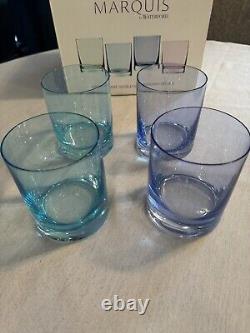 Marquis Waterford Vintage Ombré Double Old Fashioned Glasses Set of 4 Germany